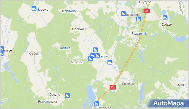 mapa Różańsko, Różańsko na mapie Targeo