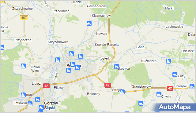 mapa Rozterk, Rozterk na mapie Targeo