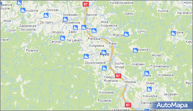 mapa Roztoka Ryterska, Roztoka Ryterska na mapie Targeo