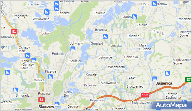 mapa Roztropice, Roztropice na mapie Targeo