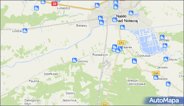 mapa Rozwarzyn, Rozwarzyn na mapie Targeo