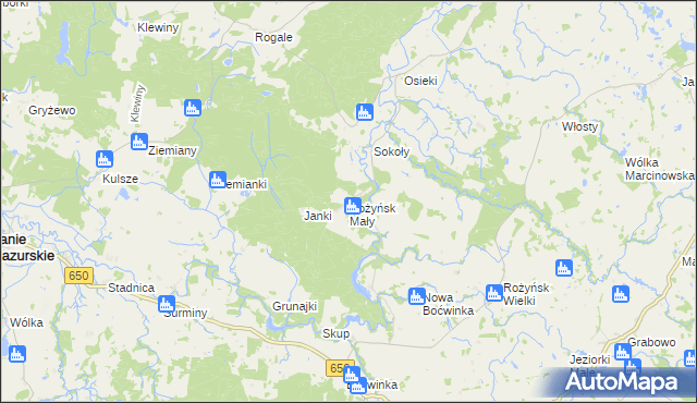 mapa Rożyńsk Mały, Rożyńsk Mały na mapie Targeo