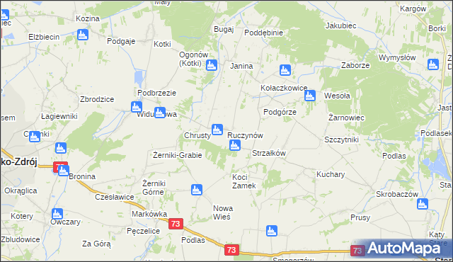 mapa Ruczynów, Ruczynów na mapie Targeo