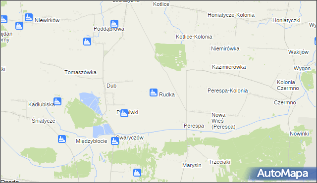 mapa Rudka gmina Tyszowce, Rudka gmina Tyszowce na mapie Targeo