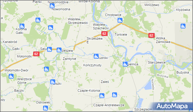 mapa Rudniki gmina Repki, Rudniki gmina Repki na mapie Targeo