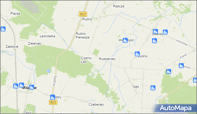 mapa Rudzieniec, Rudzieniec na mapie Targeo