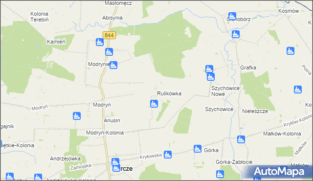 mapa Rulikówka, Rulikówka na mapie Targeo