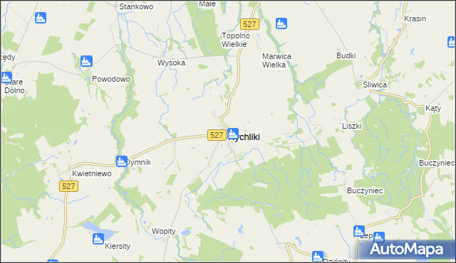 mapa Rychliki, Rychliki na mapie Targeo