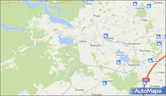 mapa Rymki, Rymki na mapie Targeo