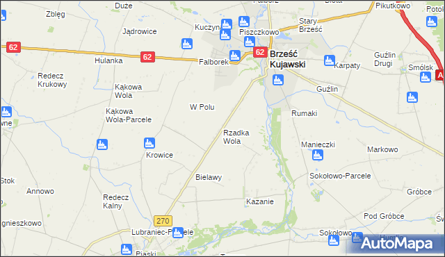 mapa Rzadka Wola, Rzadka Wola na mapie Targeo