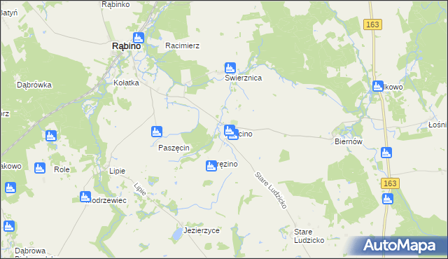 mapa Rzecino, Rzecino na mapie Targeo