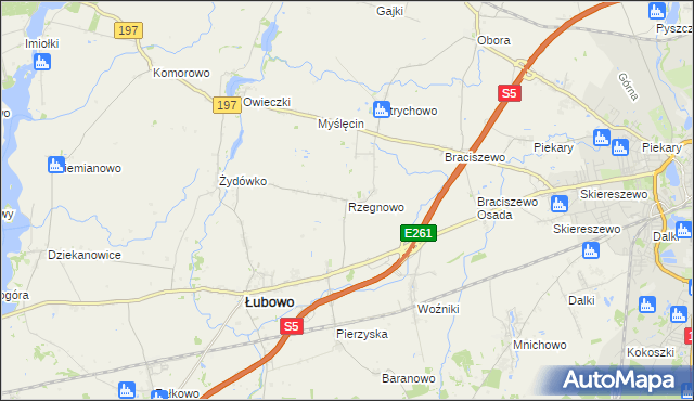 mapa Rzegnowo, Rzegnowo na mapie Targeo