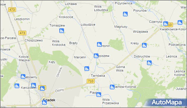 mapa Rzepiszew, Rzepiszew na mapie Targeo