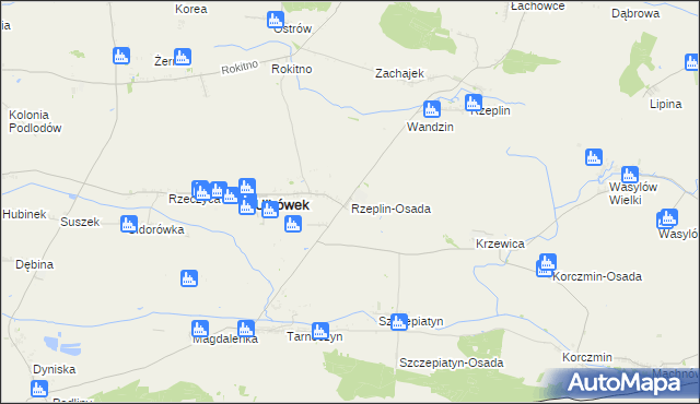 mapa Rzeplin-Osada, Rzeplin-Osada na mapie Targeo