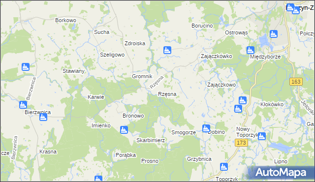 mapa Rzęsna, Rzęsna na mapie Targeo