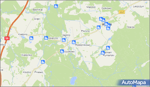 mapa Rzesznikowo, Rzesznikowo na mapie Targeo