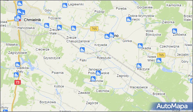 mapa Rzeszutki, Rzeszutki na mapie Targeo