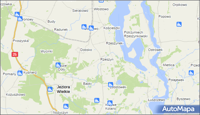 mapa Rzeszyn, Rzeszyn na mapie Targeo