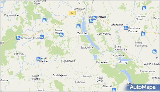 mapa Sadłowina, Sadłowina na mapie Targeo