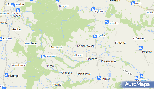 mapa Samborowiczki, Samborowiczki na mapie Targeo