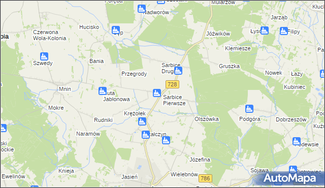 mapa Sarbice Pierwsze, Sarbice Pierwsze na mapie Targeo