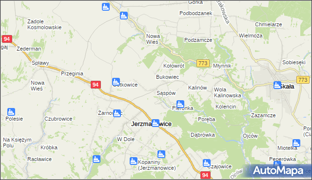 mapa Sąspów, Sąspów na mapie Targeo