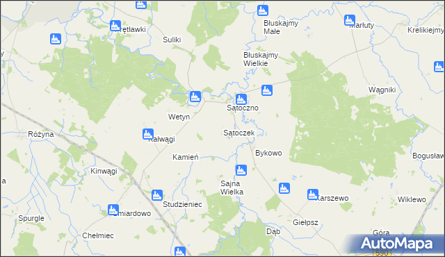 mapa Sątoczek, Sątoczek na mapie Targeo