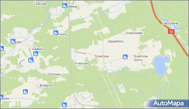 mapa Ściechów, Ściechów na mapie Targeo