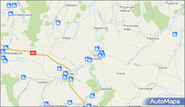 mapa Ścinawa Nyska, Ścinawa Nyska na mapie Targeo
