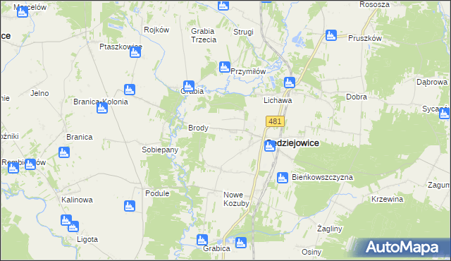mapa Sędziejowice-Kolonia, Sędziejowice-Kolonia na mapie Targeo