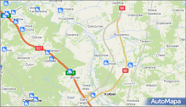 mapa Sępochów, Sępochów na mapie Targeo