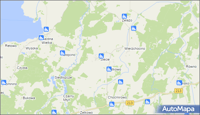 mapa Siecie, Siecie na mapie Targeo