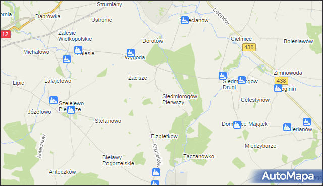 mapa Siedmiorogów Pierwszy, Siedmiorogów Pierwszy na mapie Targeo