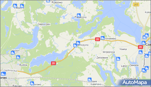 mapa Siemczyno, Siemczyno na mapie Targeo