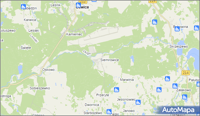 mapa Siemirowice, Siemirowice na mapie Targeo