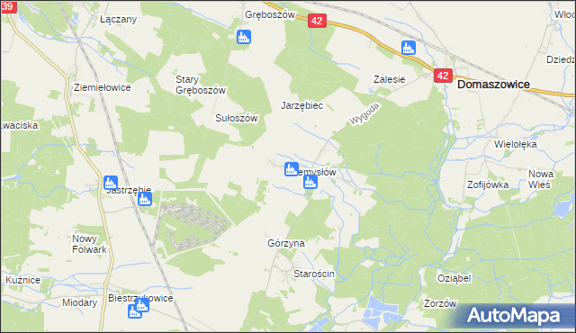 mapa Siemysłów, Siemysłów na mapie Targeo