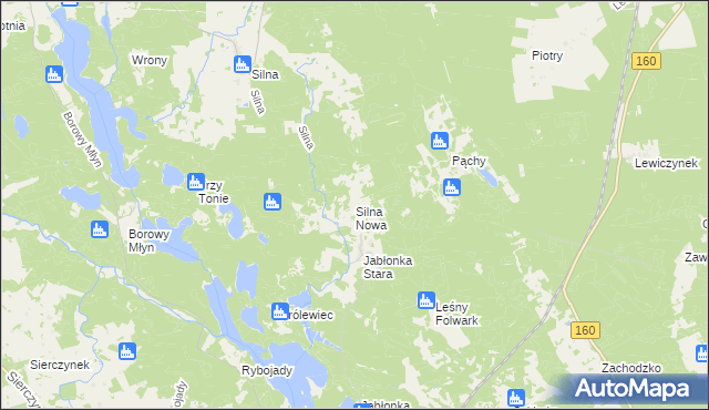mapa Silna Nowa, Silna Nowa na mapie Targeo