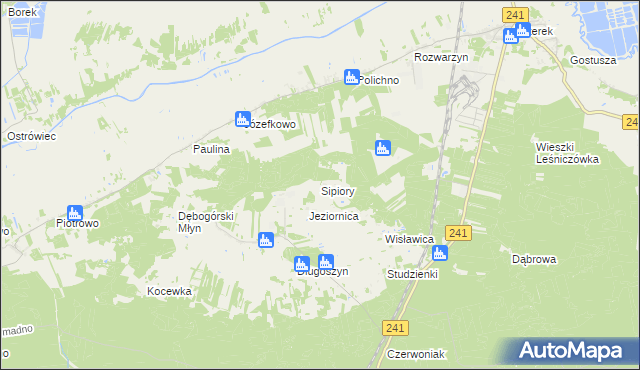 mapa Sipiory, Sipiory na mapie Targeo