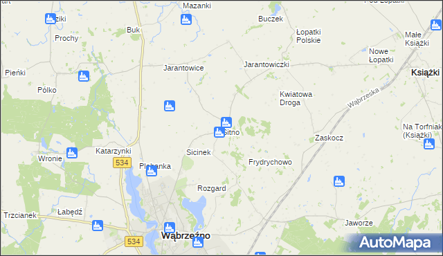 mapa Sitno gmina Ryńsk, Sitno gmina Ryńsk na mapie Targeo