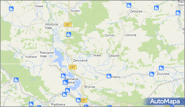 mapa Skała gmina Lwówek Śląski, Skała gmina Lwówek Śląski na mapie Targeo