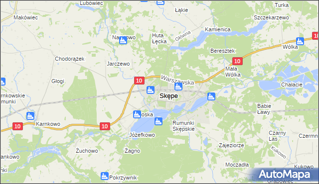 mapa Skępe, Skępe na mapie Targeo