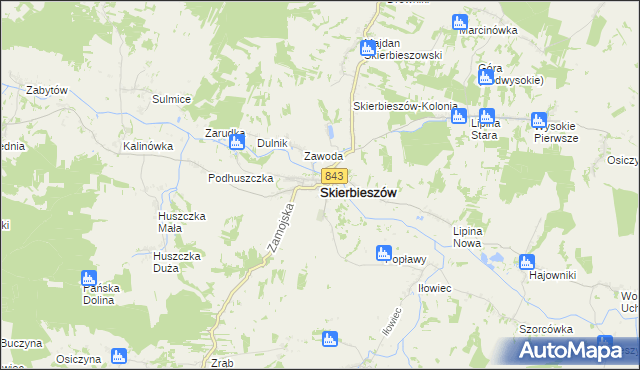 mapa Skierbieszów, Skierbieszów na mapie Targeo