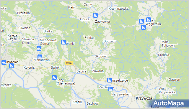 mapa Skopów, Skopów na mapie Targeo