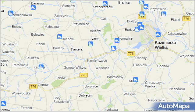 mapa Skorczów, Skorczów na mapie Targeo