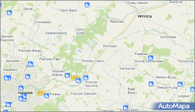 mapa Skorosze, Skorosze na mapie Targeo