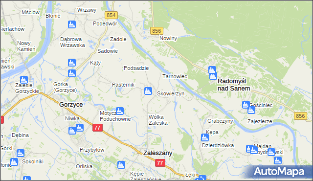 mapa Skowierzyn, Skowierzyn na mapie Targeo