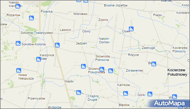 mapa Skowroda Północna, Skowroda Północna na mapie Targeo