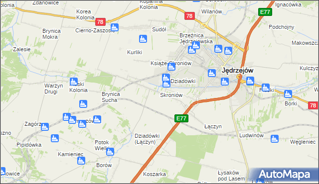 mapa Skroniów, Skroniów na mapie Targeo