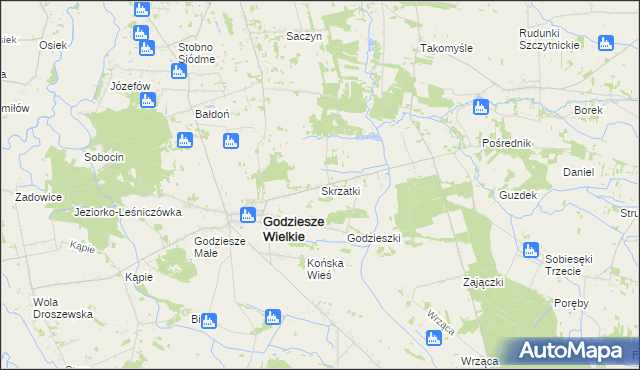 mapa Skrzatki, Skrzatki na mapie Targeo