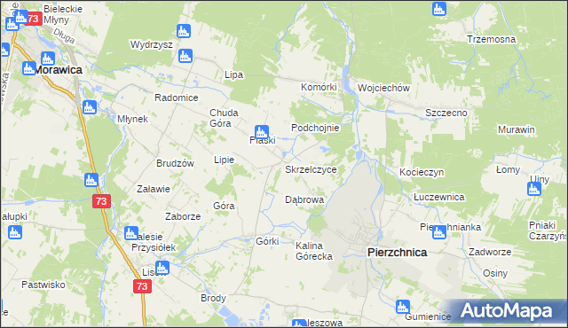 mapa Skrzelczyce, Skrzelczyce na mapie Targeo